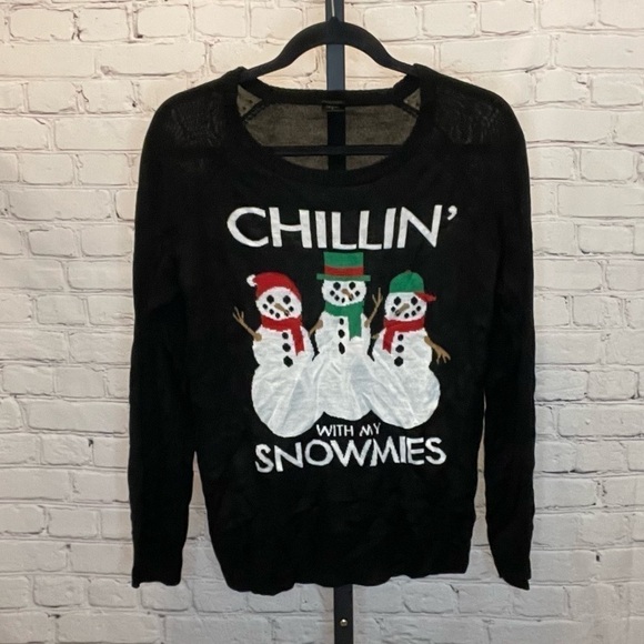 None Sweaters - Christmas Chillin With My Snowmies Sweater